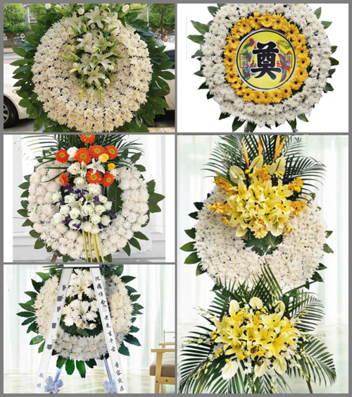 四川成都新都区斑竹园镇白云社区花圈速递